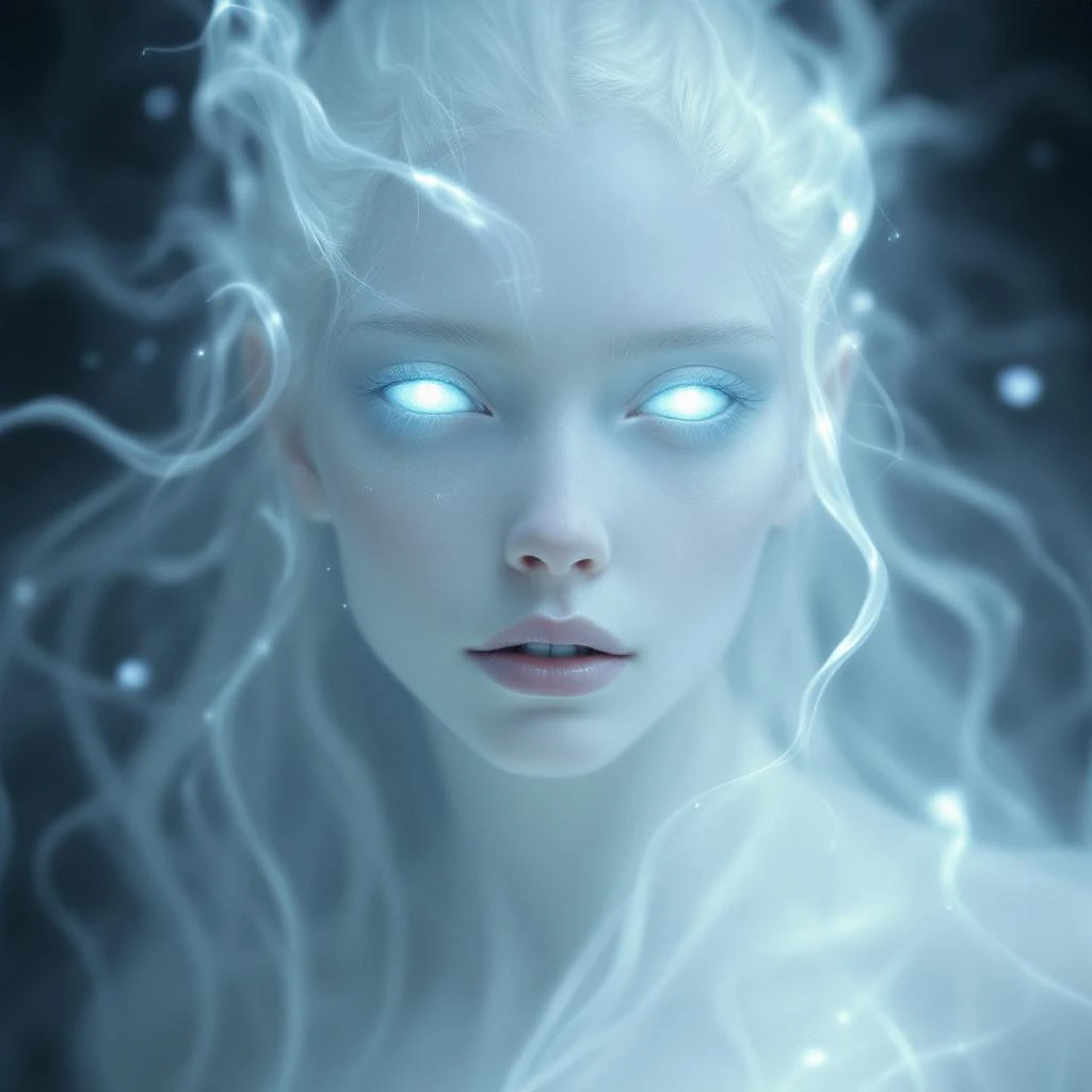 Ghost romance character — a spectral figure between life and death