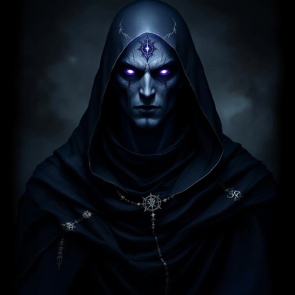 Dark sorcerer romance character — a mysterious mage wielding arcane power