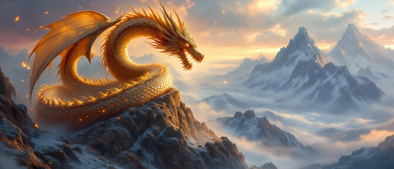 Dragon romantasy scene, a powerful dragon prince amid flames and devotion