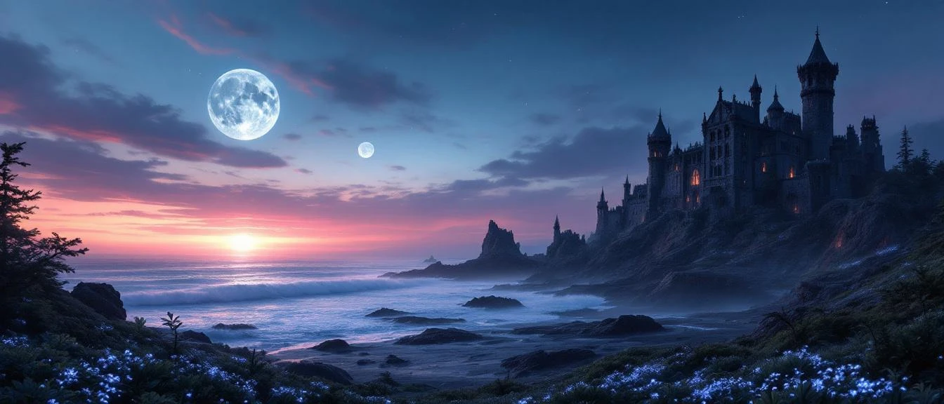 AI-generated romantasy choose-your-own-adventure story illustration